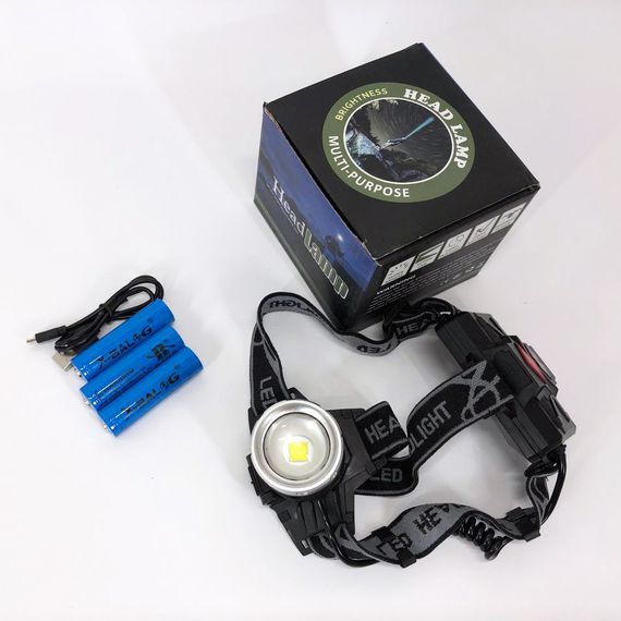 Ліхтар акумуляторний для риболовлі, Ліхтар на голову для ЗСУ голови зі світлодіодами DK-27 | Зображення 8