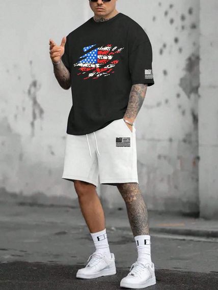 Комплект футболка та шорти ДТФ (оверсайз)