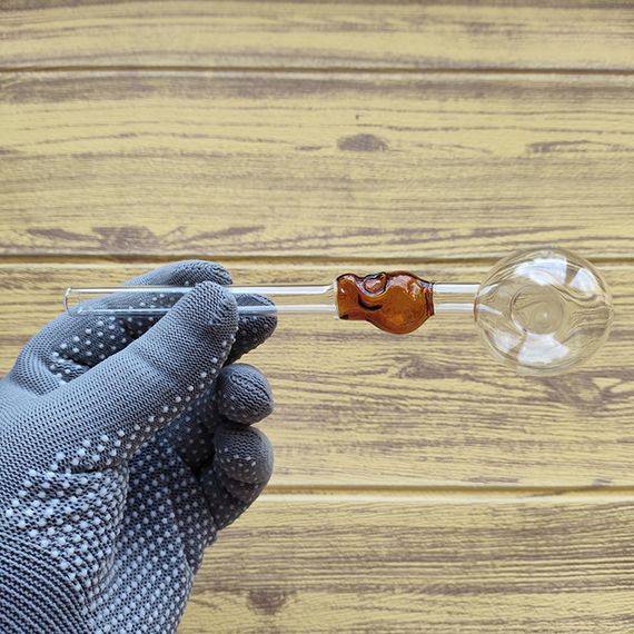 Стеклянная трубка Skull Turn Oil Amber | Зображення 1