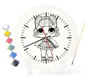 Детский набор для творчества часы раскраска Детская кукла 30 см (Г0196)