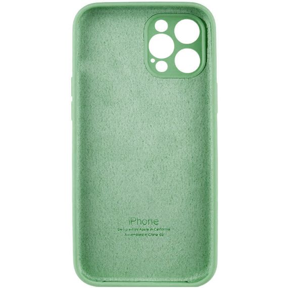 Чохол Silicone Case Full Camera Protective (AA) для Apple iPhone 12 Pro Max (6.7") Зелений / Pistachio | Зображення 3