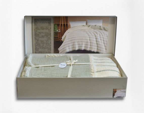 Муслиновое покрывало Moss Exclusive Muslin 230 х 250 см. Yesil | Зображення 6