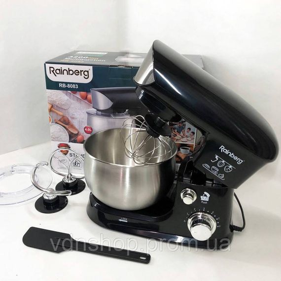 Кухонный миксер для теста ручной Rainberg, Удобный миксер для кухни для крема лица ZJ-83 | Зображення 4