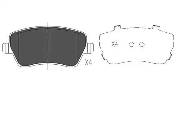 Колодки передні гальмівні Kangoo/Duster/Megane 05-, KAVO PARTS (KBP6559) | Зображення 1