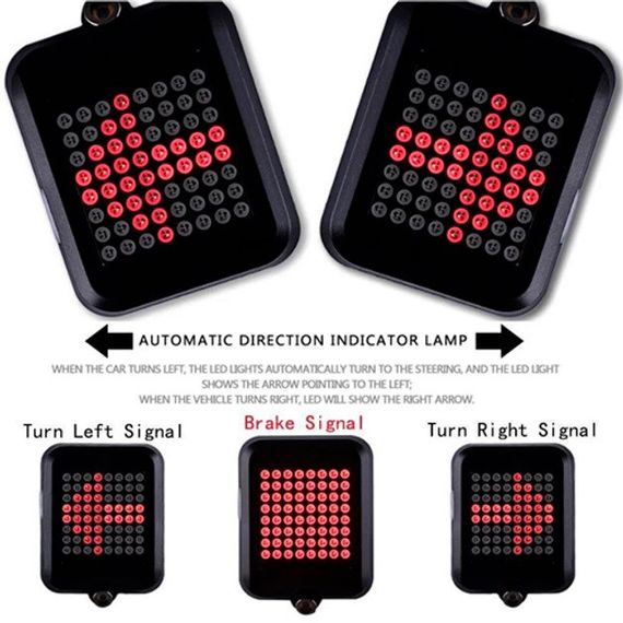 Велофонарь задний на багажник AQY-0100, Велофара с задним стоп сигналом, Мигалка велосипедная AV-84 | Зображення 6