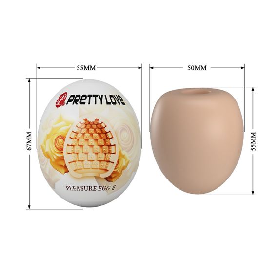 Мастурбатор яйцо Pretty Love Pleasure Egg бежевый sexstyle | Зображення 7