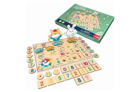Детская развивающая игра учебная доска цифры, сортер, вкладыши