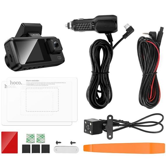 Відеореєстратор Hoco DV15 2-inch display with rear camera (720P+480P) Black | Зображення 3