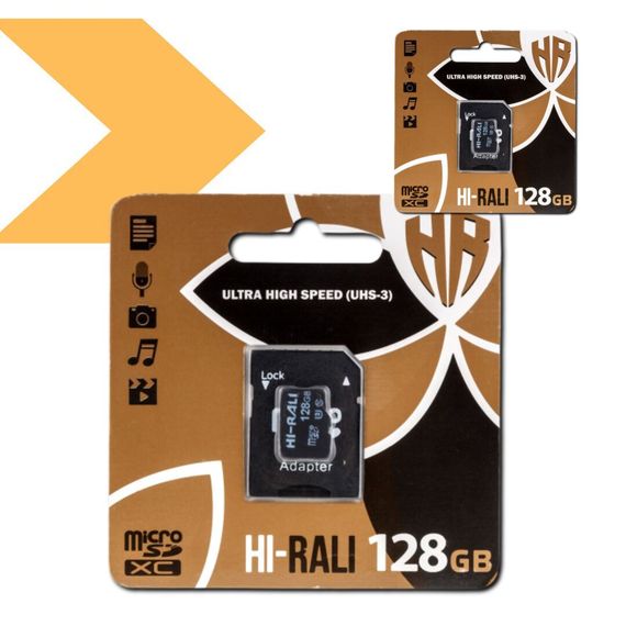 Карта пам'яті Hi-Rali 128GB UHS-3 10 Class + адаптер (37780-01_295) | Зображення 2
