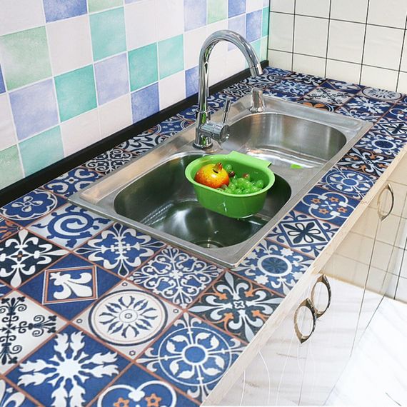 Самоклеюча плівка синій орнамент 0,45х10м SW-00001208 | Зображення 4