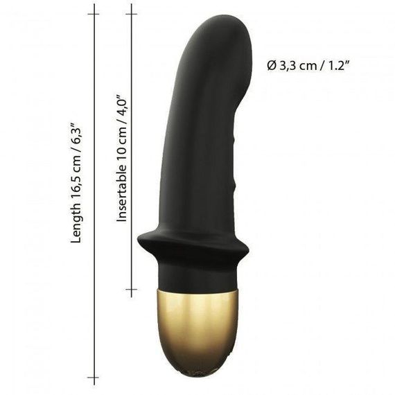 Вібратор Dorcel Mini Lover Black 2.0 перезаряджуваний, для точки G і масажу простати Sex Aura | Зображення 4