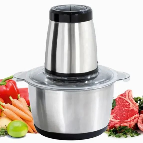 Блендер-чоппер кухонный стационарный измельчитель с металлической чашей KITCHEN EXPERT 2л (250W) | Зображення 1