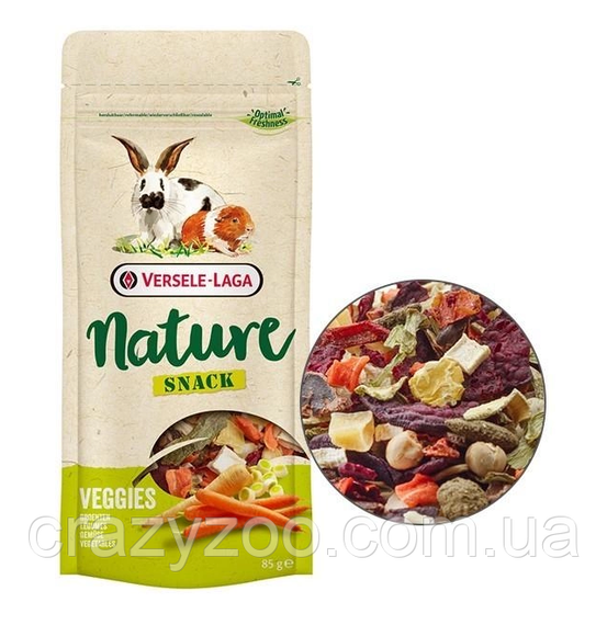 Ласощі для гризунів та кроликів Versele-Laga Nature Snack Veggies з овочами 85 г 614334