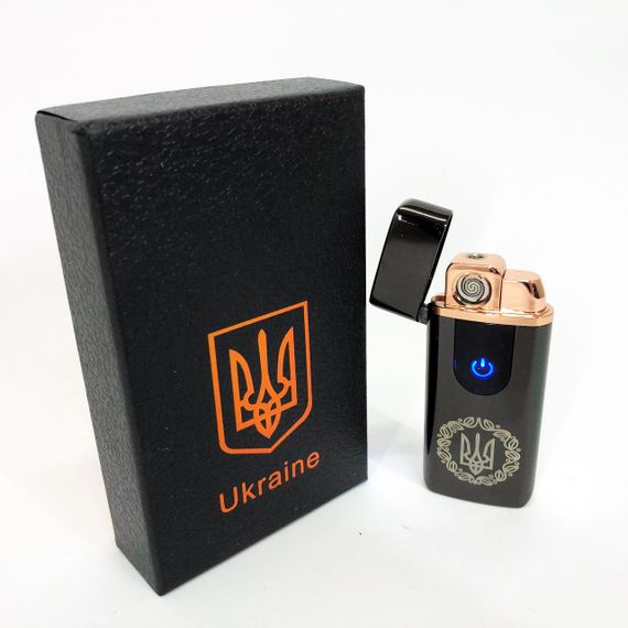 Електрична та газова запальничка Україна із USB-зарядкою HL-435, запальничка незвичайна. Колір: чорний | Зображення 6