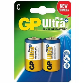 Батарейка лужна C/LR14 (бл-2шт) GP Ultra Plus