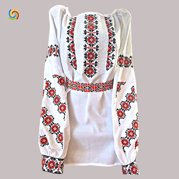 Рубашка Украинская вышиванка  32721 цвет белый размер S