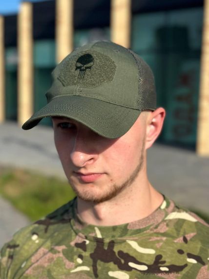 Бейсболка тактична «Punisher» Rip-Stop Olive 5.0 | Зображення 2