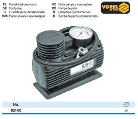 Компрессор автомобильный Польша насос мини 12В VOREL-82100
