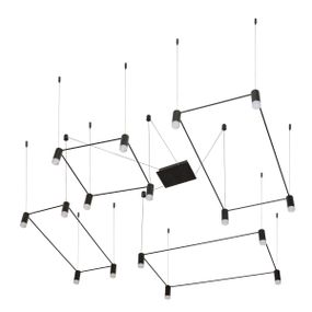Люстра лофт подвесная LED 80W WW BK (BL-838S/4)