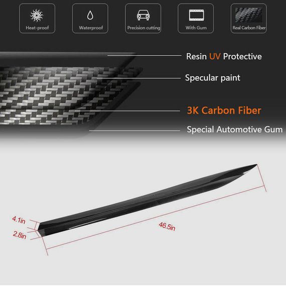 Боковые Пороги (для 2011-2015, Карбон) для Lexus GS | Зображення 4