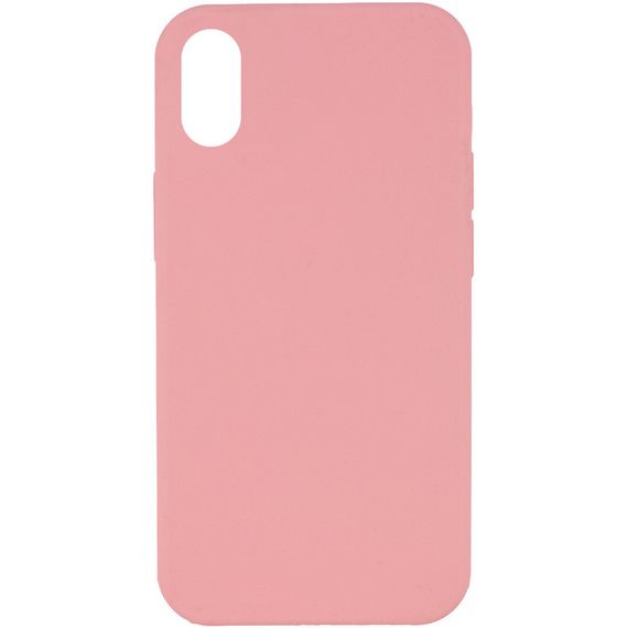Чехол Silicone Case Full Protective (AA) NO LOGO для Apple iPhone X / XS (5.8") Розовый / Pink