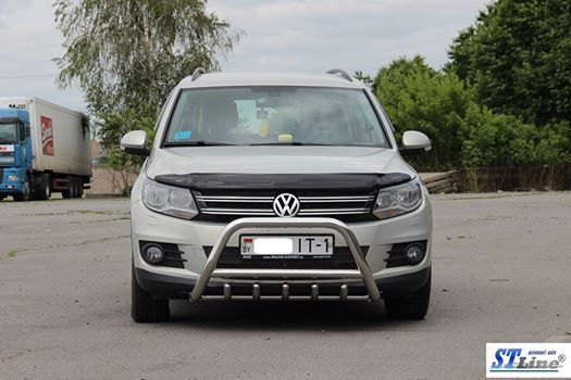 Кенгурятник WT003 (нерж) 60 мм, без напису для Volkswagen Tiguan 2007-2016 рр | Зображення 2