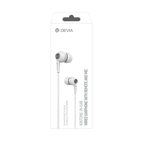 Навушники з мікрофоном Devia Kintone Headset-білий | Зображення 1