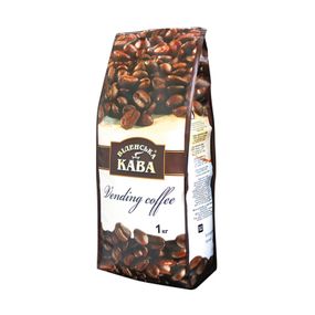 Кофе в зернах светлой обжарки ТМ Віденська кава Vending, 1кг, купаж арабика и робуста 50 на 50, для вендинга,