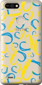 Чехол на Tecno Pop 2F B1F Сердца UA "5292u-2391-17620"