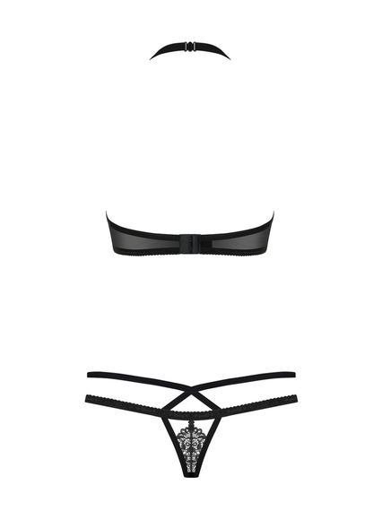 Комплект мереживної білизни Obsessive 838, чорний, S/M | Зображення 5