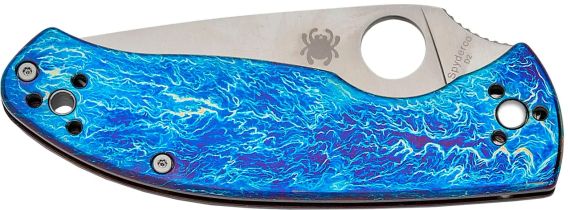 Ніж Spyderco Tenacious D2 Titanium Blue | Зображення 2