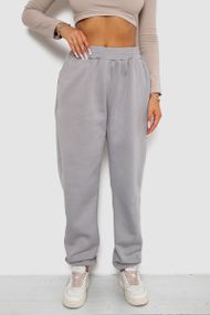 Спортивные штаны женские на флисе, цвет серый, 238R58671