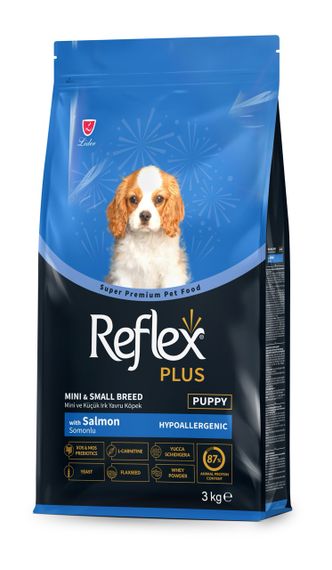 Сухой корм с лососем для щенят малых пород Reflex Plus Mini & Small Breed Puppy, 3 кг | Зображення 1