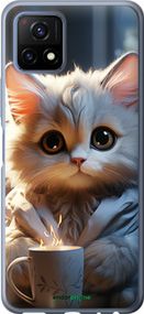 Чохол на Vivo Y52S Білий кіт "5646u-2242-2448"