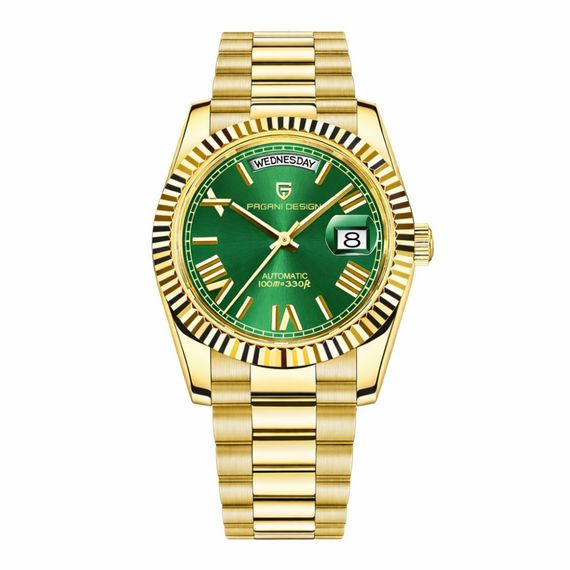 Чоловічий годинник Pagani Design PD-1783 Gold-Green