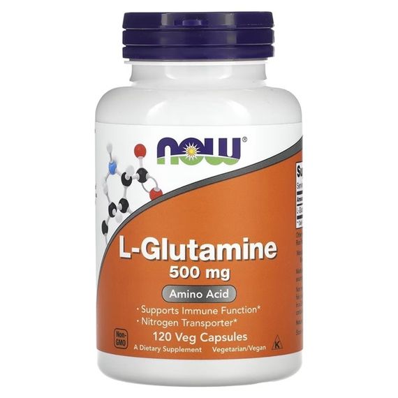 Глютамін NOW Foods L-Glutamine 500 mg 120 Caps