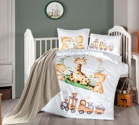 Дитячий комплект постільної білизни з пледом First Choice Baby Digital Satin Nirvana 100х150 см. Riley