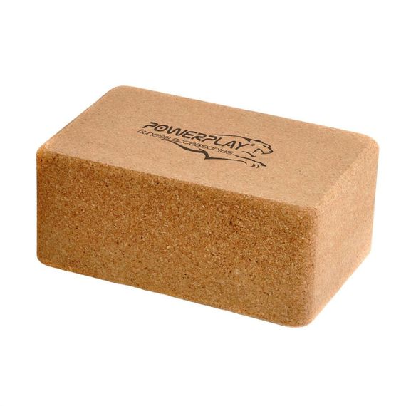 Блоки для йоги 2шт. Паверплей PP_4006 из пробкового дерева Cork Yoga Block (пара) | Зображення 3