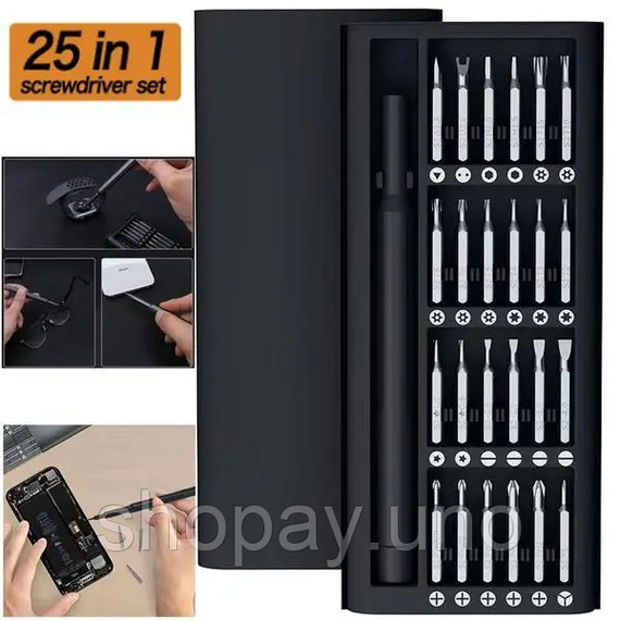 Набір викруток 25 в 1 Біти Phillips Torx Hex Precision DIY розбірний міні-чохол | Зображення 1