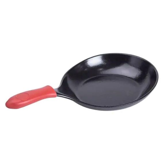 Чугунная сковорода с силиконовой ручкой Ø21 см для электрической и газовой плиты 0,5 л HP-1-12 | Зображення 3