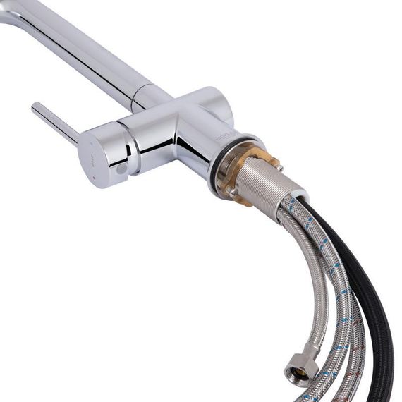 Змішувач для кухні Qtap Rozcesti з висувним виливом з підключенням для питної води QTROZ367CRM45941 Chrome | Зображення 6