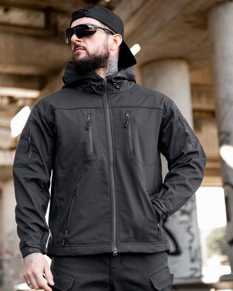 Міська тактична куртка MAXIMUS софтшел darck grey ПП7988 | Зображення 3