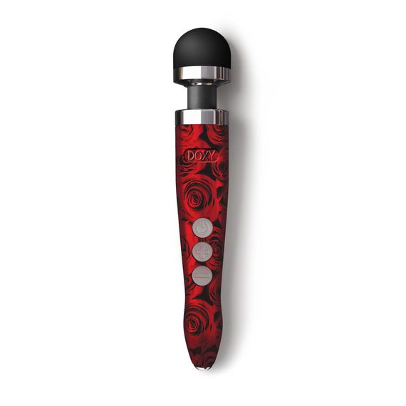 Вібромасажер DOXY Die Cast 3R - ROSE PATTERN, дуже потужний, перезаряджуваний, металевий корпус | Зображення 1