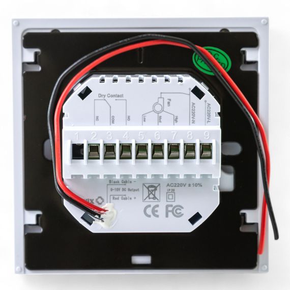 114541 Термостат для фанкойла с WiFi управлением Tervix WiFi Fancoil Thermostat (на 2 трубы) 0-10В | Зображення 3