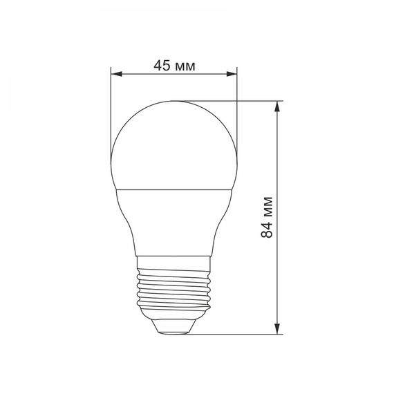 Світлодіодна лампа VIDEX G45 7W E27 4100K (VL-G45e-07274) | Зображення 3