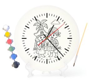 Дитячий набір для творчості годинник розмальовка Пірати 30 см (Г0063)