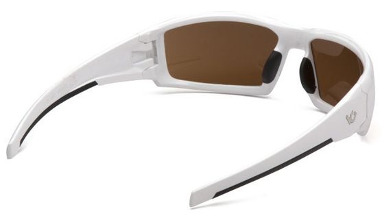 Окуляри захисні Venture Gear Pagosa White (bronze) Anti-Fog, коричневі в білій оправі | Зображення 3