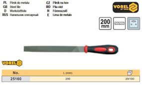Напильник слесарный Польша плоский l=200 мм VOREL-25160