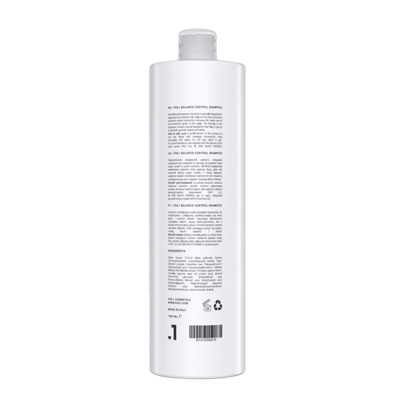 Шампунь для волосся нормалізуючий лікувальний FAV.1 112 BALANCE CONTROL SHAMPOO (1000 ml) | Зображення 1