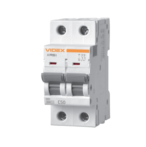 Автоматичний вимикач 2Р 50А 6 kA VF-RS6-AV2C50 Resist Videx